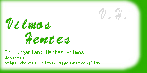 vilmos hentes business card